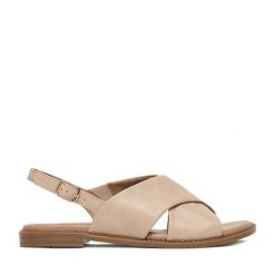 Sandały Lasocki. Brązowe sandały Lasocki, bez wzorów, bez obcasa, na płaskiej podeszwie, bez zapięcia. Za 149.99 zł.