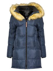Maison Montaigne Płaszcz zimowy "Beautimai" w kolorze granatowym rozmiar: XXL. Niebieskie płaszcze Maison Montaigne, na zimę, xxl, z aplikacjami, z puchu, bez kaptura. Za 239.29 zł.