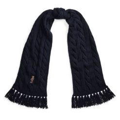 Szalik Polo Ralph Lauren. Niebieskie szaliki i kominy Polo Ralph Lauren, bez wzorów. Za 599.99 zł.