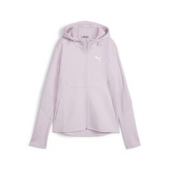 Damska rozpinana bluza EVOSTRIPE z kapturem PUMA Grape Mist Purple. Fioletowe bluzy Puma, na zimę, s, bez wzorów, bez ramiączek, z kapturem. Za 205.99 zł.