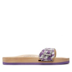 Klapki Berkemann. Fioletowe klapki Berkemann, bez wzorów, bez obcasa, bez zapięcia. Za 249.99 zł.