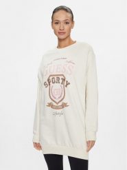 Guess Bluza Graphic V4RQ11 K68I0 Écru Regular Fit. Bluzy Guess, xs, z aplikacjami, z bawełny, bez ramiączek, bez kaptura. Za 219.99 zł.
