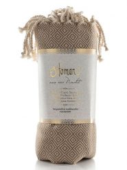 Ottoman Chusta hammam "Raute" w kolorze jasnobrązowym - 170 x 80 cm rozmiar: onesize. Brązowe chusty Ottoman, bez wzorów, z bawełny. Za 65.99 zł.