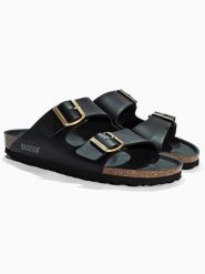 BACKSUN Klapki "Bali" w kolorze czarnym rozmiar: 37. Czarne klapki Backsun, bez wzorów, z materiału, klasyczne, z otwartym noskiem, bez obcasa, bez zapięcia. Za 136.78 zł.