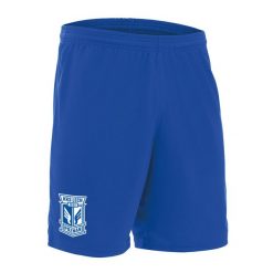 Spodenki piłkarskie dla dorosłych Lech Poznań. Niebieskie szorty sportowe KKS LECH POZNAŃ, bez wzorów, z poliesteru, do piłki nożnej. Za 79.99 zł.