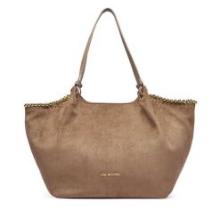Torebka LOVE MOSCHINO. Brązowe shopper bag Love Moschino, bez wzorów, bez dodatków. Za 1,029.00 zł.