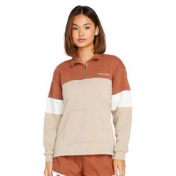 Bluza sportowa damska Volcom Coco Mock Neck. Brązowe bluzy bez kaptura Volcom, s, bez wzorów, z poliesteru, bez kaptura. Za 229.00 zł.