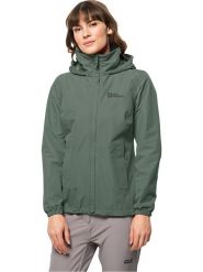 Jack Wolfskin Kurtka przeciwdeszczowa "Stormy Point" w kolorze khaki rozmiar: XS. Brązowe kurtki przeciwdeszczowe Jack Wolfskin, xs, bez wzorów, z materiału, bez kaptura, outdoorowe. Za 326.56 zł.