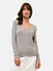 Just Cashmere Kaszmirowy sweter "Joan" w kolorze szarym rozmiar: L. Szare swetry Just Cashmere, l, bez wzorów, z kaszmiru, bez ramiączek. Za 264.77 zł.