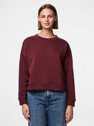 Pieces Bluza "Chilli" w kolorze ciemnoczerwonym rozmiar: S. Czerwone bluzy Pieces, s, bez wzorów, bez ramiączek, bez kaptura. Za 79.21 zł.