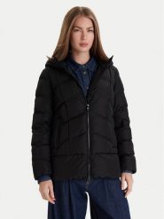 Geox Kurtka zimowa Anylla W4628P T3144 F9000 Czarny Regular Fit. Czarne kurtki Geox, na zimę, bez wzorów, z syntetyku, bez kaptura. Za 899.99 zł.