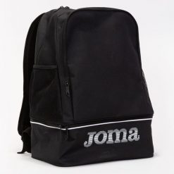 Plecak sportowy piłkarski Joma Training III z kieszenią na obuwie. Czarne buty treningowe Joma, bez wzorów, bez zapięcia, na fitness i siłownię. Za 89.99 zł.