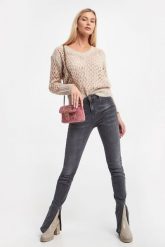 Sweter damski ażurowy BLUGIRL BLUMARINE. Swetry Blugirl Blumarine, s, w ażurowe wzory, bez ramiączek. W wyprzedaży za 1,026.27 zł.