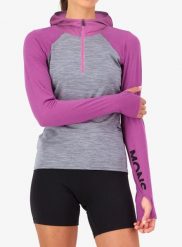 Bluza damska Mons Royale Bella Merino Long Sleeve Hood. Fioletowe bluzy Mons Royale, s, bez wzorów, z elastanu, bez kaptura, rowerowe. Za 494.99 zł.