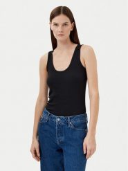 Calvin Klein Top K20K208246 Czarny Slim Fit. Czarne topy Calvin Klein, m, bez wzorów, bez kołnierzyka, bez ramiączek. Za 119.99 zł.