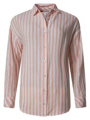 Timezone Koszula - Loose fit - w kolorze łososiowym rozmiar: XL. Pomarańczowe koszule Timezone, xl, bez wzorów, bez kołnierzyka, bez ramiączek. Za 162.11 zł.