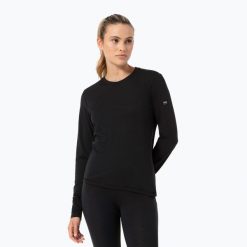 Longsleeve termoaktywny damski super.natural Tundra 175. Czarne bielizna termoaktywna damska super.natural, bez wzorów, bez ramiączek, narciarskie. Za 329.99 zł.