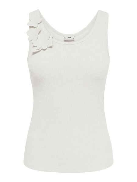 JDY Top "Saba" w kolorze białym rozmiar: XS. Białe topy JDY, xs, bez wzorów, bez kołnierzyka, bez ramiączek. Za 72.95 zł.