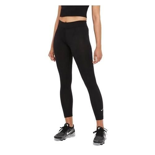Spodnie sportowe damskie Nike Essentials 78 MR. Czarne spodnie sportowe Nike, bez wzorów, na fitness i siłownię. Za 169.99 zł.