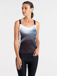 Dare 2b Top kolarski "AEP Stimulus" w kolorze czarno-białym rozmiar: 42. Białe topy Dare 2b, bez wzorów, z materiału, bez kołnierzyka, bez ramiączek. Za 91.95 zł.