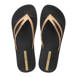 Klapki damskie japonki Ipanema Bossa Soft. Czarne japonki Ipanema, bez wzorów, z gumy. Za 89.00 zł.