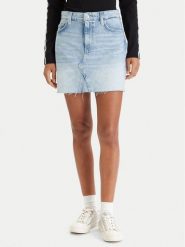 Guess Spódnica jeansowa W6RD1H D6833 Niebieski Regular Fit. Niebieskie spódnice Guess, z aplikacjami, z bawełny. Za 399.99 zł.