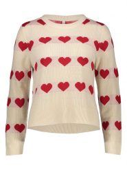 ONLY Sweter w kolorze beżowo-czerwonym rozmiar: M. Brązowe swetry ONLY, m, bez wzorów, bez ramiączek. Za 82.99 zł.