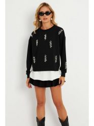 Cool and sexy Bluza w kolorze czarnym rozmiar: M. Czarne bluzy Cool and sexy, m, bez wzorów, z bawełny, bez ramiączek, bez kaptura. Za 113.63 zł.