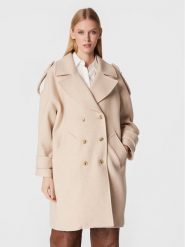 Ba&sh Płaszcz wełniany Monteau Tonio 1H22TONI Beżowy Oversize. Brązowe płaszcze Ba&sh, na zimę, s, bez wzorów, z wełny, bez kaptura. Za 2,279.00 zł.