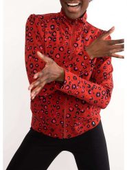 Blutsgeschwister Bluza "Moonrise Alley" w kolorze czerwono-czarnym rozmiar: XS. Czerwone bluzy Blutsgeschwister, xs, bez wzorów, z bawełny, bez kaptura. Za 79.03 zł.