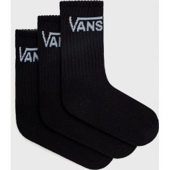 Vans skarpetki (3-pack) kolor czarny. Czarne skarpetki Vans, bez wzorów. Za 89.99 zł.