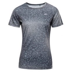 Koszulka damska turystyczna szybkoschnąca Alpine Pro Quatra. Szare t-shirty sportowe Alpine Pro, bez wzorów, bez ramiączek, do biegania. W wyprzedaży za 109.00 zł.