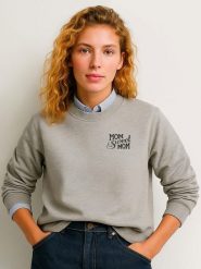 WOOOP Bluza "Mom sweet mom" w kolorze szarym rozmiar: M. Szare bluzy Wooop, m, bez wzorów, z bawełny, bez ramiączek, bez kaptura. Za 135.17 zł.