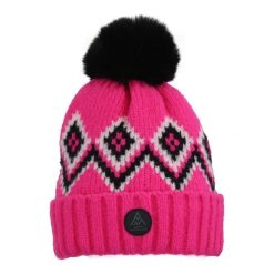 Czapka Peak Mountain Monceau. Czerwone czapki zimowe Peak Mountain, bez wzorów, sportowe. W wyprzedaży za 132.50 zł.