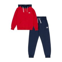 Bluza z bawełna z kaptur na czas wolny na co dzień. Czerwone bluzy LEONE 1947 APPAREL, bez wzorów, z bawełny, sportowe, bez ramiączek, bez kaptura. Za 218.92 zł.