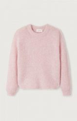 RÓŻÓWY SWETER AMERICAN VINTAGE. Czerwone swetry American Vintage, l, bez wzorów, z elastanu, vintage, bez ramiączek. W wyprzedaży za 910.00 zł.