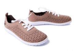 RIEKER 52803-60 beige, półbuty letnie damskie. Brązowe półbuty wsuwane Rieker, na lato, bez wzorów, bez obcasa. Za 195.93 zł.