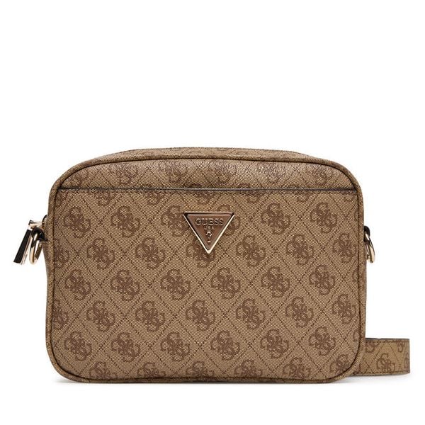 Torebka Guess. Brązowe listonoszki Guess, z aplikacjami, bez dodatków. Za 279.99 zł.