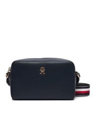 Tommy Hilfiger Torebka Th Joy Camera Bag Corp AW0AW19315 Granatowy. Niebieskie listonoszki Tommy Hilfiger, bez wzorów, ze skóry, bez dodatków. Za 409.99 zł.