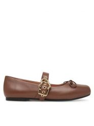 LOVE MOSCHINO Baleriny JA11091G1PIE0302 Brązowy. Brązowe baleriny Love Moschino, bez wzorów, ze skóry, bez obcasa, bez zapięcia. Za 879.99 zł.