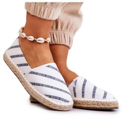 Damskie Klasyczne Espadryle Big Star JJ274959 Białe. Białe espadryle bez wzorów, z materiału, klasyczne, bez obcasa, na platformie. Za 142.48 zł.