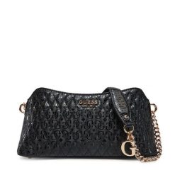 Torebka Guess. Czarne listonoszki Guess, z aplikacjami, bez dodatków. Za 289.99 zł.