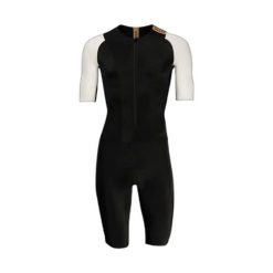 Trójfunkcyjny kombinezon Huub Collective Trisuit. Czarne kombinezony HUUB, m, bez wzorów, z tkaniny, bez kołnierzyka, bez ramiączek, długie. Za 779.99 zł.