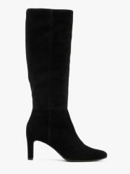 Czarne kozaki na szpilce. Czarne kozaki Ryłko, bez wzorów, ze skóry, eleganckie, bez obcasa, na szpilce, bez zapięcia. Za 629.99 zł.