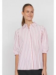 SisterS point Bluzka w kolorze biało-różowym rozmiar: M. Białe bluzki Sisters Point, m, bez wzorów, bez kołnierzyka, bez ramiączek. Za 83.03 zł.