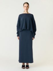 YAS Spódnica w kolorze granatowym rozmiar: XL. Niebieskie spódnice YAS, na co dzień, xl, bez wzorów, maxi, proste. Za 169.24 zł.