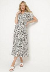 Czarna Bawełniana Sukienka w Kwiatki o Koszulowym Kroju z Wiązanym Paskiem Amondra. Czarne sukienki Born2be, na co dzień, l, bez wzorów, z bawełny, eleganckie, bez kołnierzyka, bez ramiączek, midi, koszulowe. Za 139.99 zł.