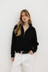 BLUZA VIKI CZARNA L - Flawless. Czarne bluzy Flawless, l, bez wzorów, z bawełny, bez kaptura, tenisowe. Za 349.00 zł.