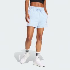Spodenki Adidas Sport W 3S Sj Sho Global/Białe Damskie. Białe szorty sportowe adidas, bez wzorów, z bawełny, na fitness i siłownię. Za 129.00 zł.