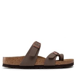 Japonki Birkenstock. Brązowe japonki Birkenstock, bez wzorów. Za 369.99 zł.